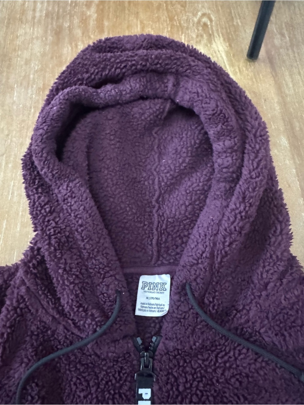 PINK Victoria's Secret Plush Sherpa Zip Hoodie - Plum - Picture 3 of 7